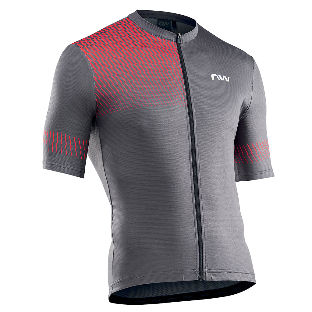 Northwave Origin Jersey - Dark Grey/Red