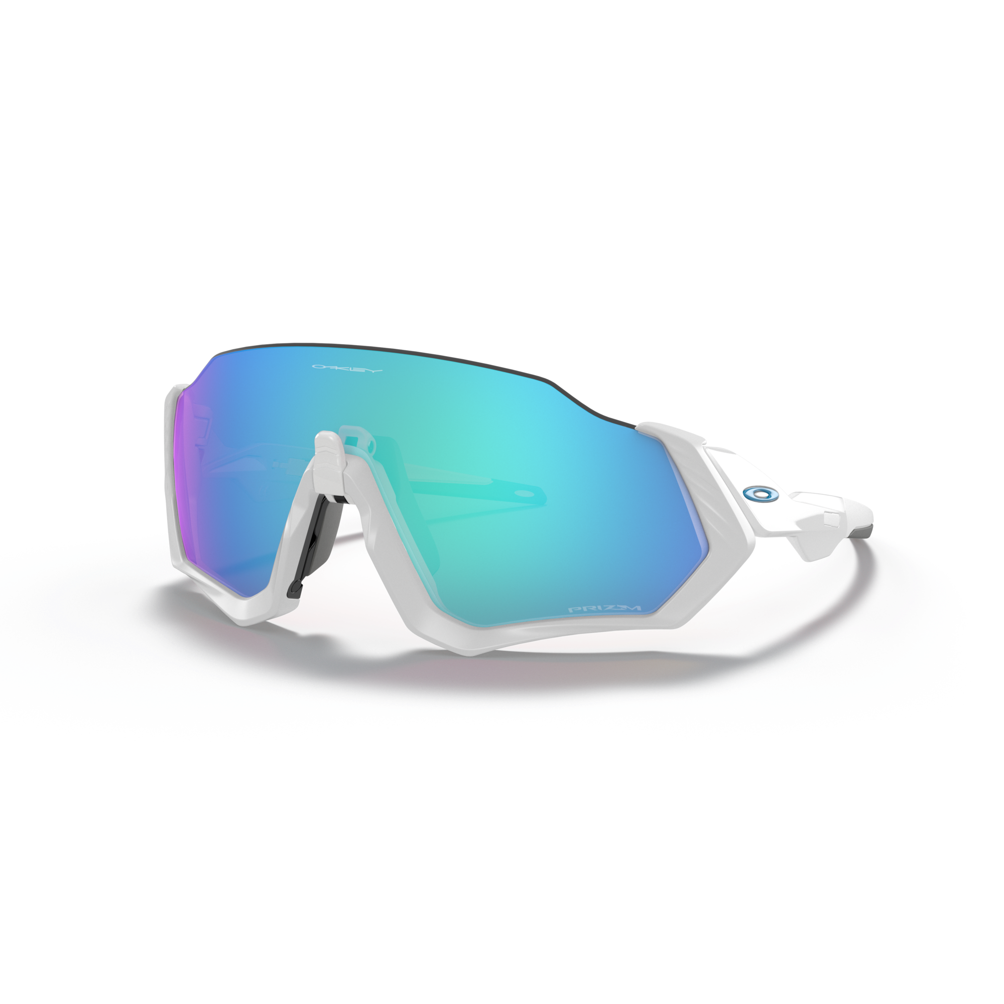 Buy Oakley Flight Jacket Prizm Sapphire Lenses Matte White Frame Cyclop.in