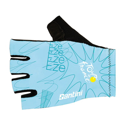 Santini Tour De France Nice Gloves - Print - Cyclop.in