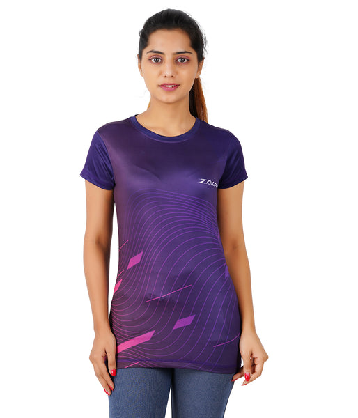 Zakpro Sports T-Shirt for Women - Bluish Run, Zakpro T-Shirt