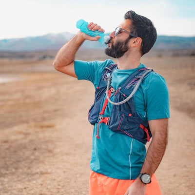 Hydrapak Softflask Foldable Bottle - Malibu Blue - Cyclop.in