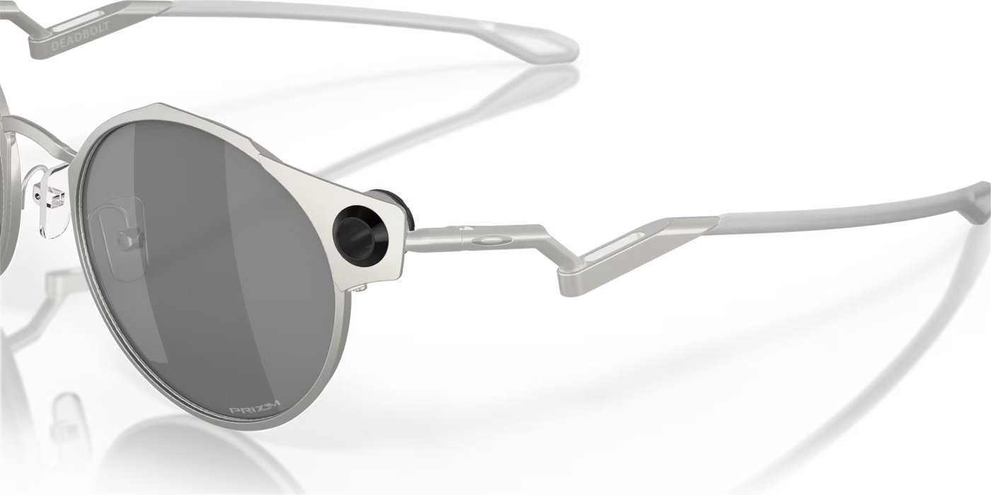 Oakley Deadbolt Prizm Black Lenses, Satin Chrome Frame - Cyclop.in