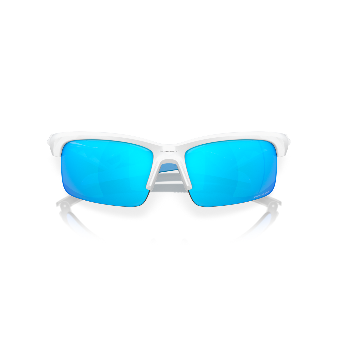 Oakley Capacitor Prizm Sapphire Lenses, Polished White Frame - (Youth Fit) - Cyclop.in