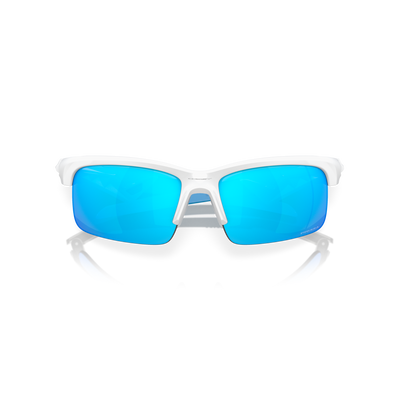 Oakley Capacitor Prizm Sapphire Lenses, Polished White Frame - (Youth Fit) - Cyclop.in