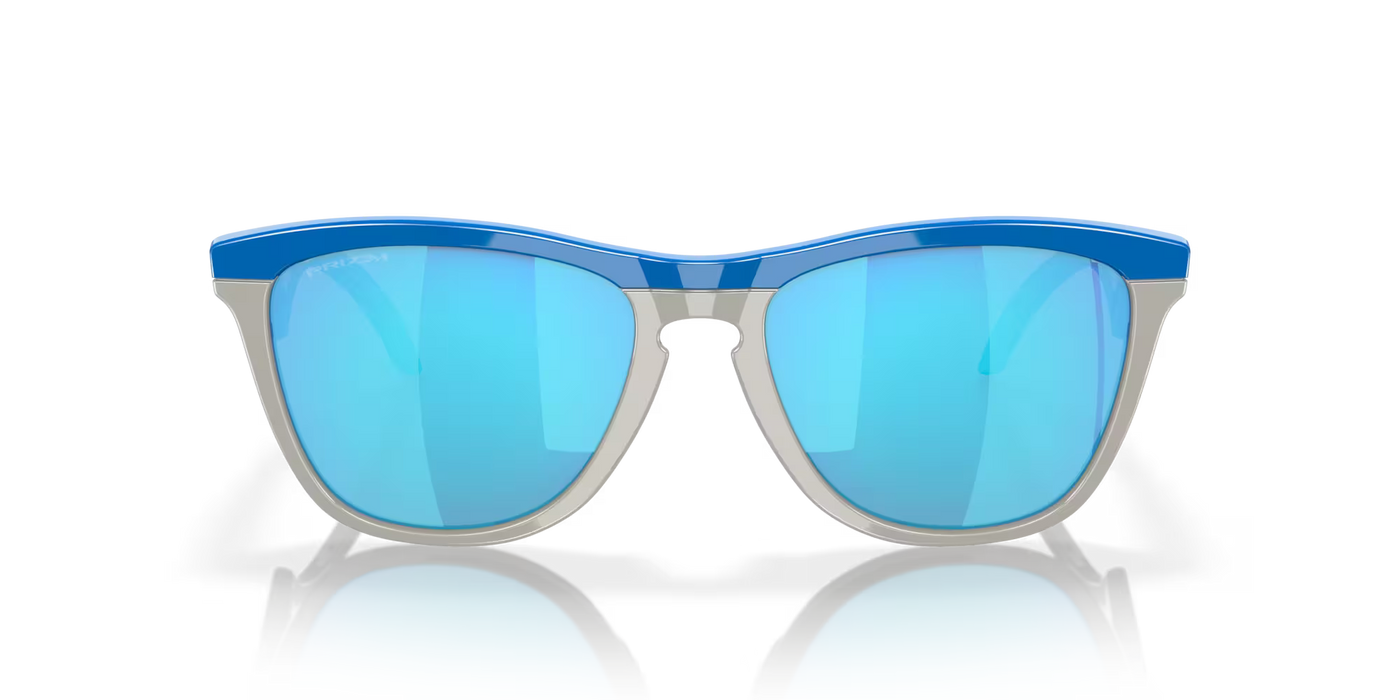 Oakley Frogskins Hybrid Prizm Sapphire Lenses,  Primary Blue/Cool Grey Frame - Cyclop.in