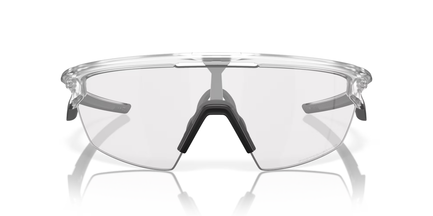 Oakley Sphaera Clear To Black Iridium Photochromic Lenses, Matte Clear Frame - Cyclop.in