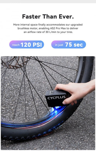 Cycplus AS2 Pro Max Mini E-Pump - Cyclop.in