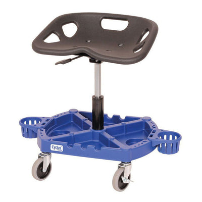 Cyclus Tools Creeper - Workshop Stool With Adjustable Height. Rolling. Incl. Tooltray And 2 Cup Holders - Cyclop.in