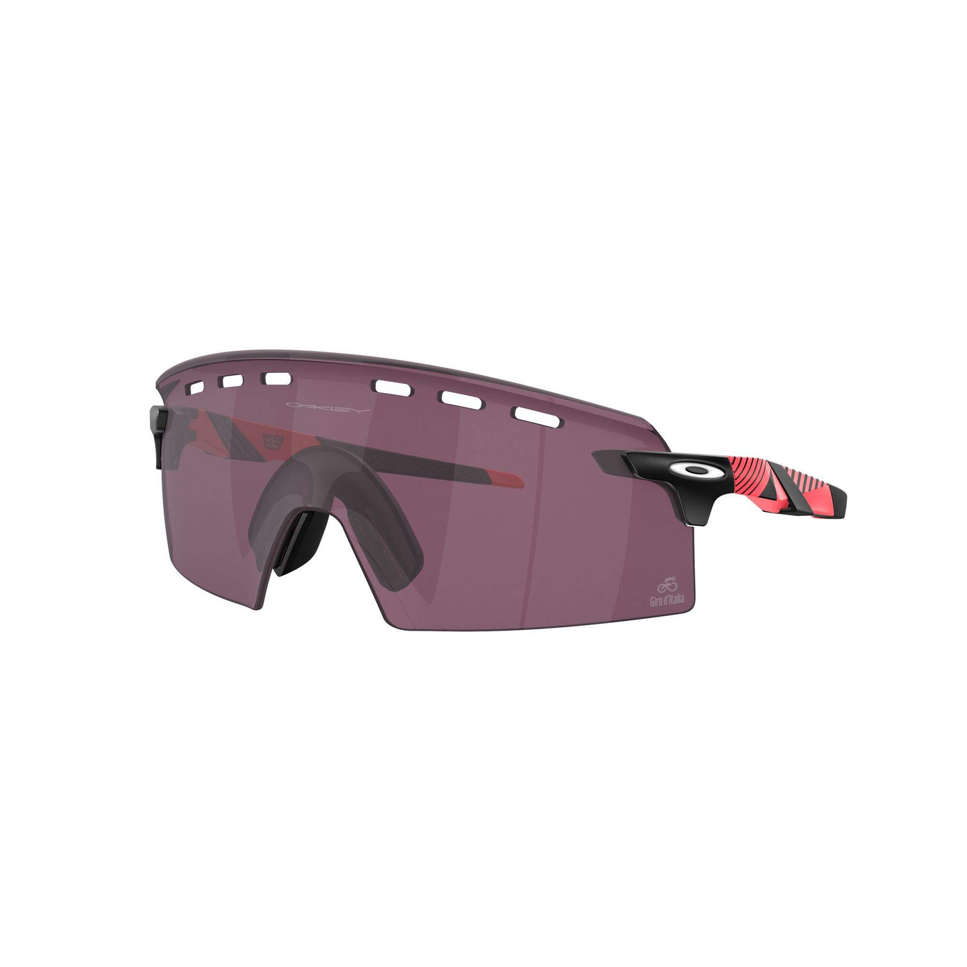 Oakley Encoder Strike Prizm Road Black Lenses,  Pink Stripes Frame (Giro d'Italia Collection) - Cyclop.in