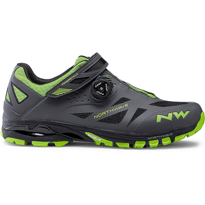 Northwave Spider Plus 2 MTB-AM Shoes - Anthra/Green - Cyclop.in