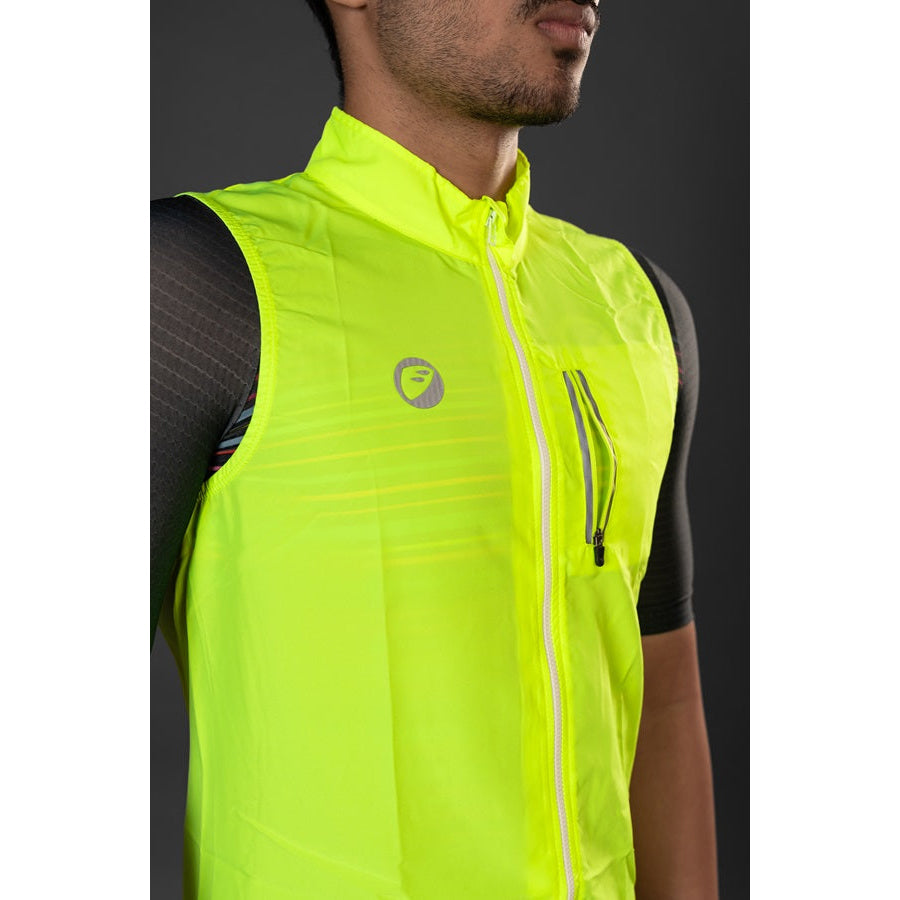 Apace Gilet Sleevless Cycling Jacket - Neon - Cyclop.in