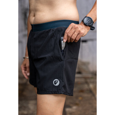 Apace Carbon Men's 5 inch Running Shorts - Black - Cyclop.in