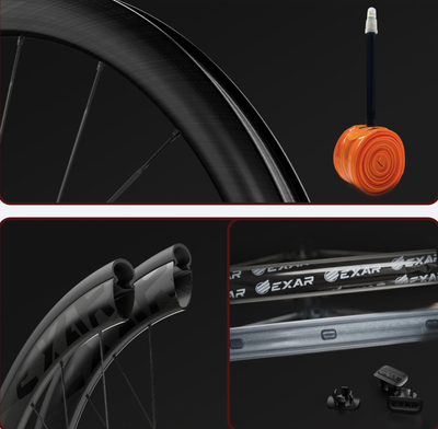 Magene EXAR UltraDark DB405 Carbon Wheelset - 40/45mm (Disc Brake) - Cyclop.in