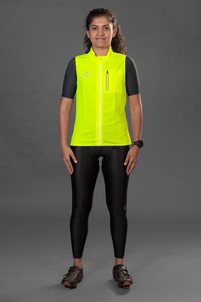 Apace Gilet Sleevless Cycling Jacket - Neon - Cyclop.in