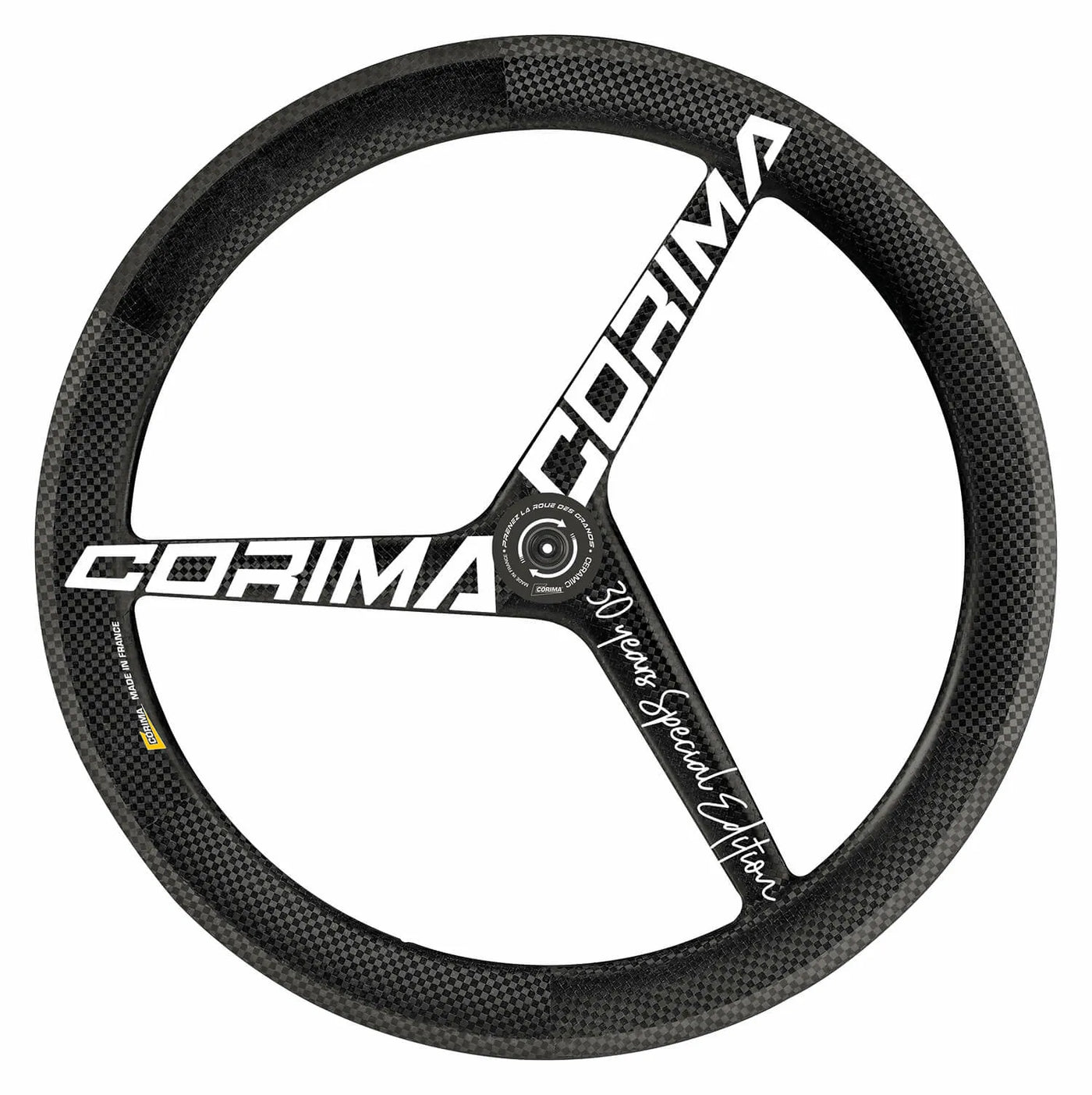 Corima WS DX 3 Carbon Disc Brake Wheel - (Black/White) - Cyclop.in