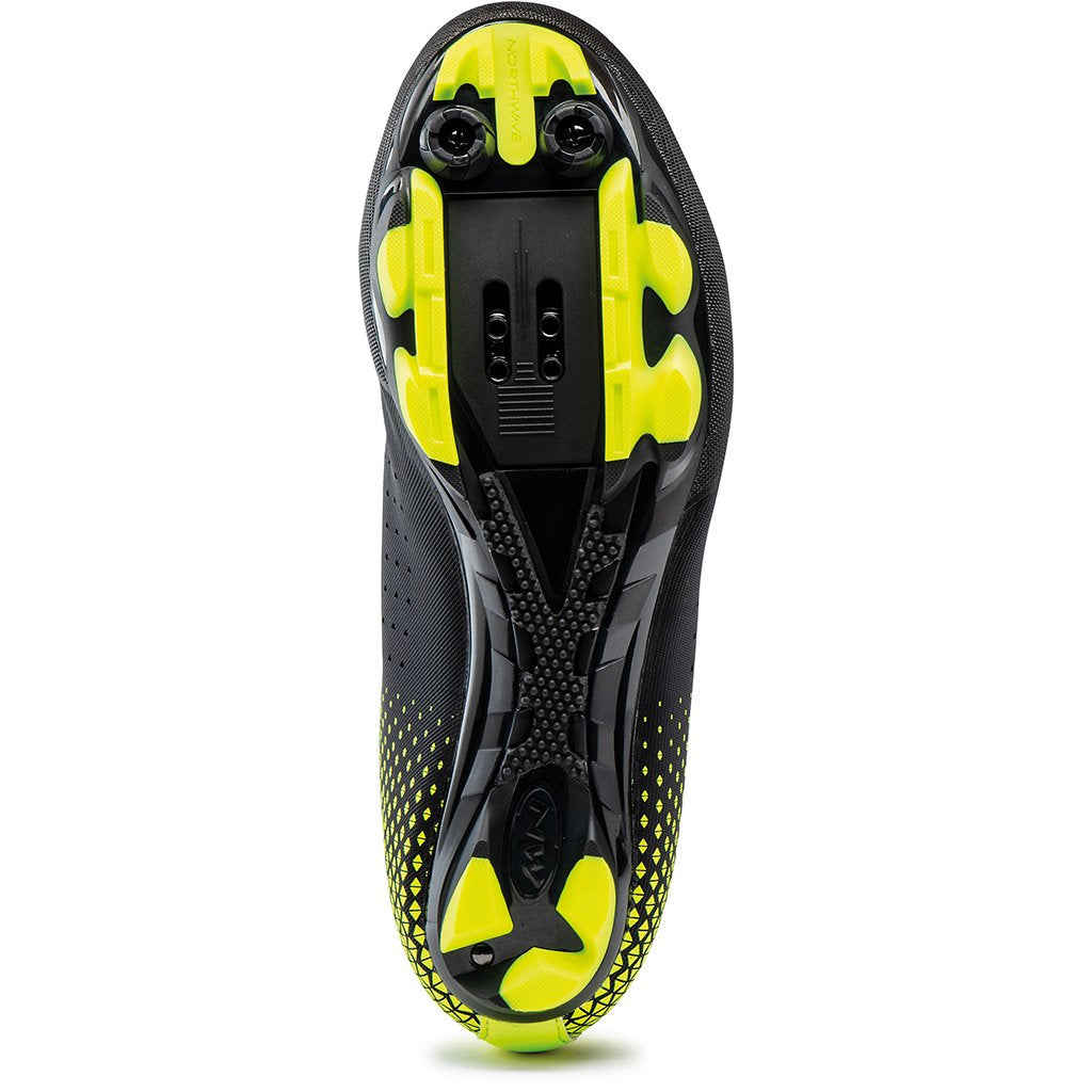 Northwave Origin Plus 2 Shoes - Black/Yellow Fluo