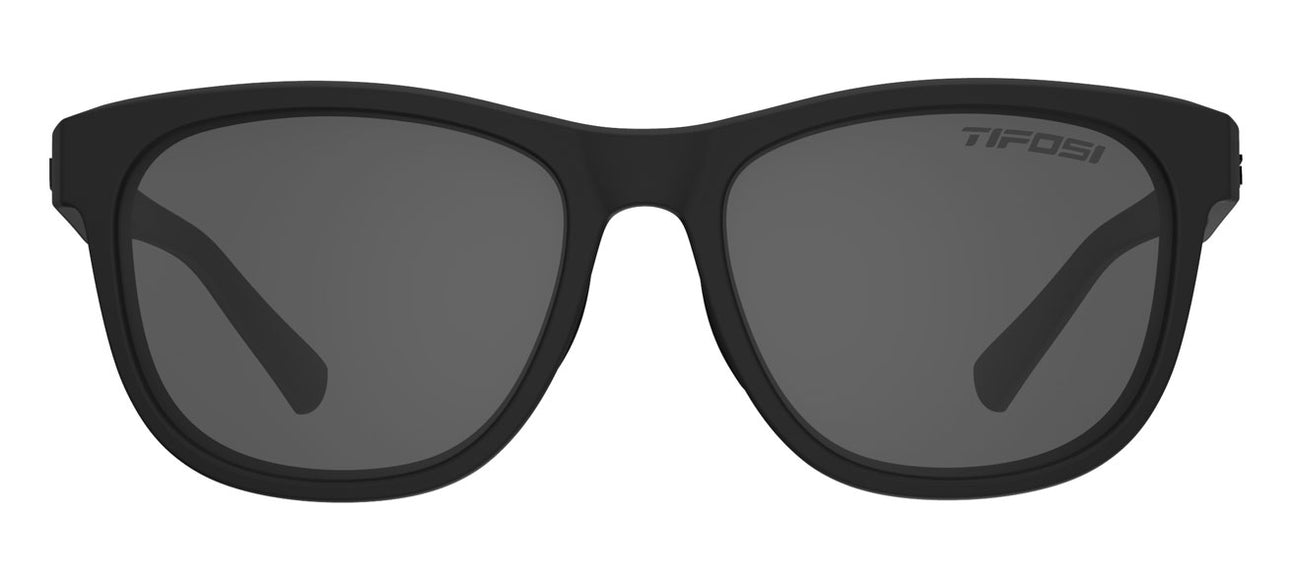 Tifosi Swank Polarized Sunglasses - Smoke Satin Black - Cyclop.in