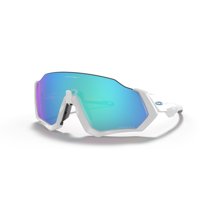 Buy Oakley Flight Jacket Prizm Sapphire Lenses Matte White Frame Cyclop.in