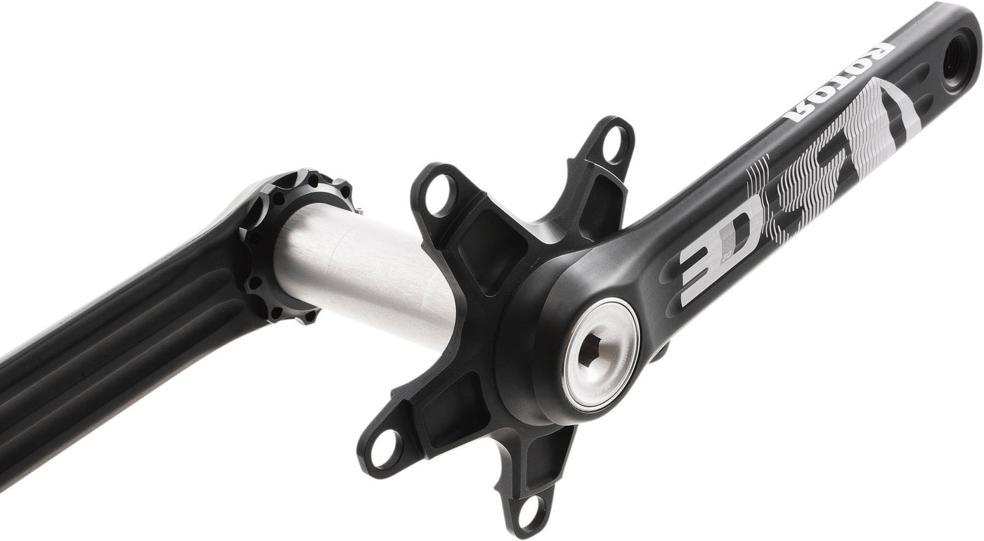 Rotor 3D30 BCD 110X5 Crankset - Black/Grey - Cyclop.in