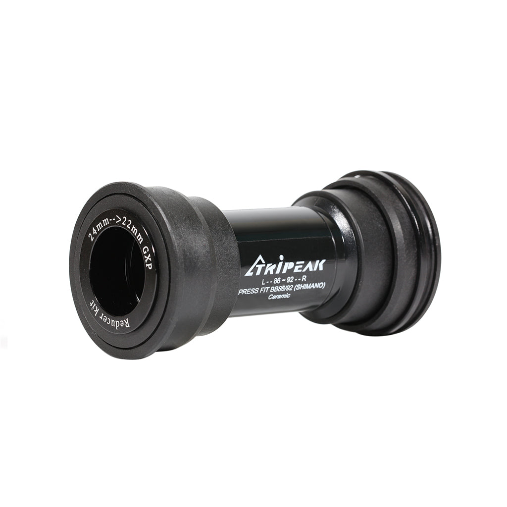 Tripeak BB86 Pressfit Bottom Bracket, Ceramic, Shimano - 86-92mm - Black - Cyclop.in