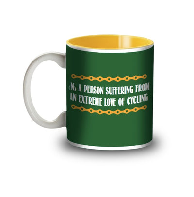 Cycling Inspired Coffee Mug - Psyclepath - Green - Cyclop.in