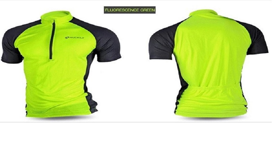 Buy Nuckily Mycycology NJ601 Short Sleeves Cycling Jersey Neon-Green Online  in India