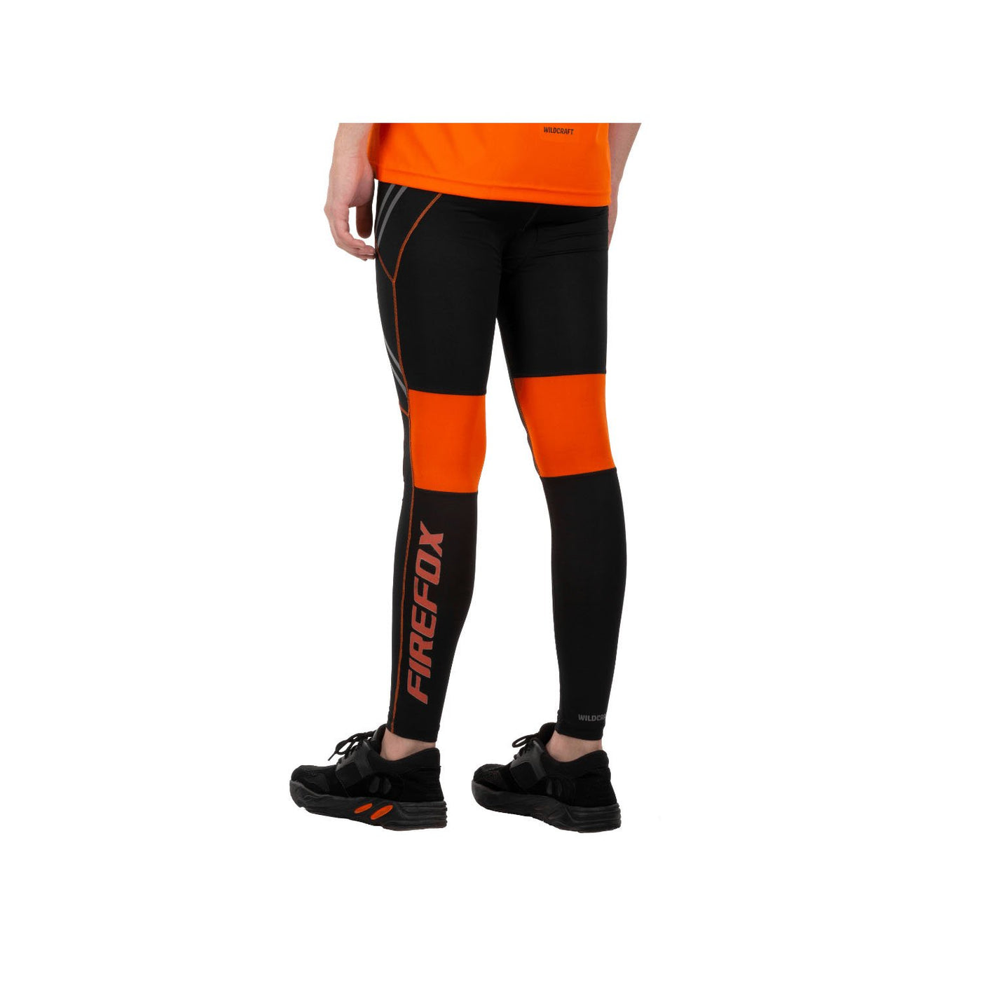 Firefox Full Length Leg Warmer - Black/Orange - Cyclop.in